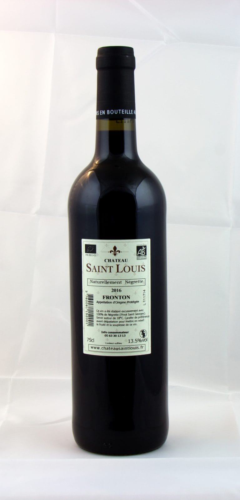 Flaschen Bio-Wein vom Château Saint Louis, AOC Fronton