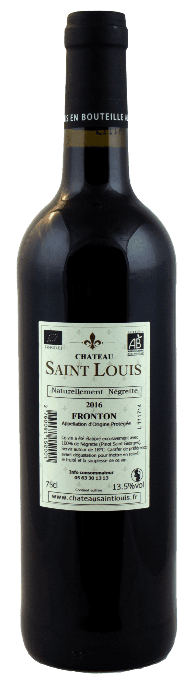 Flaschen Bio-Wein vom Château Saint Louis, AOC Fronton