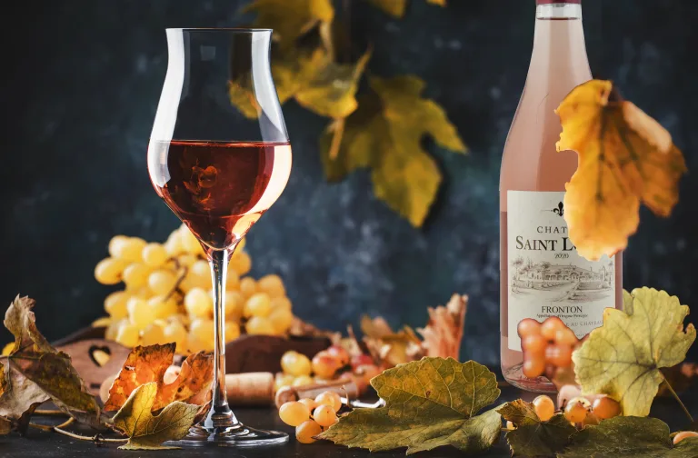 Bottiglie di vino biologico del Château Saint Louis, AOC Fronton