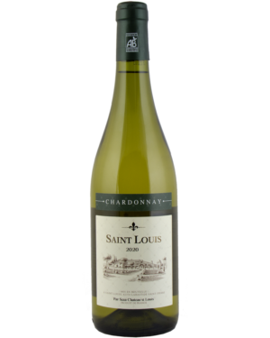 Domaine SAINT LOUIS Chardonnay 2020 : "Domaine SAINT LOUISのシャルドネ2020のボトル。"コンテ・トロサンのテロワールの豊かさとフィネスを反映した、受賞歴のあるオーガニック辛口白ワイン。