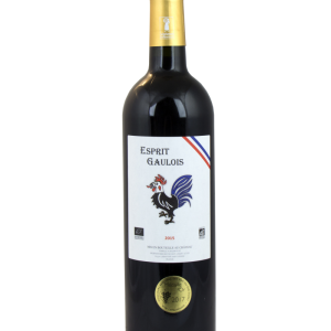 L'ESPRIT GAULOIS bottle image : "Bottle of L'ESPRIT GAULOIS, a distinguished and award-winning wine, representing the elegance and richness of the South-West terroir".