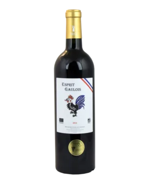 Image de la bouteille L'ESPRIT GAULOIS : "Bouteille de L'ESPRIT GAULOIS, un vin distingué et primé, représentant l'élégance et la richesse du terroir du sud-ouest."