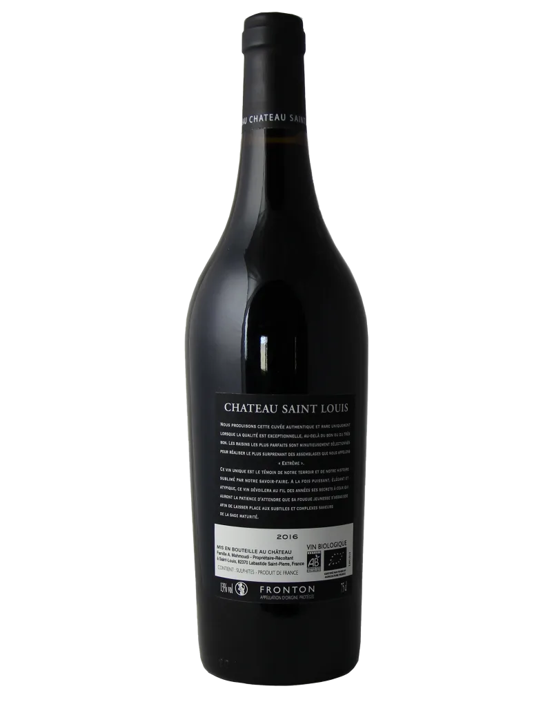 Weingut Château Saint Louis Fronton Flasche L'EXTREME 2016 Bio, ausgewogen mit Frucht- und Gewürznoten