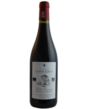 Weingut Château Saint Louis Fronton Image de la bouteille LA TOUR : "Bouteille de LA TOUR, un vin rouge raffiné provenant d'un vignoble biologique, incarnant la fusion parfaite des meilleurs cépages du Sud-Ouest."