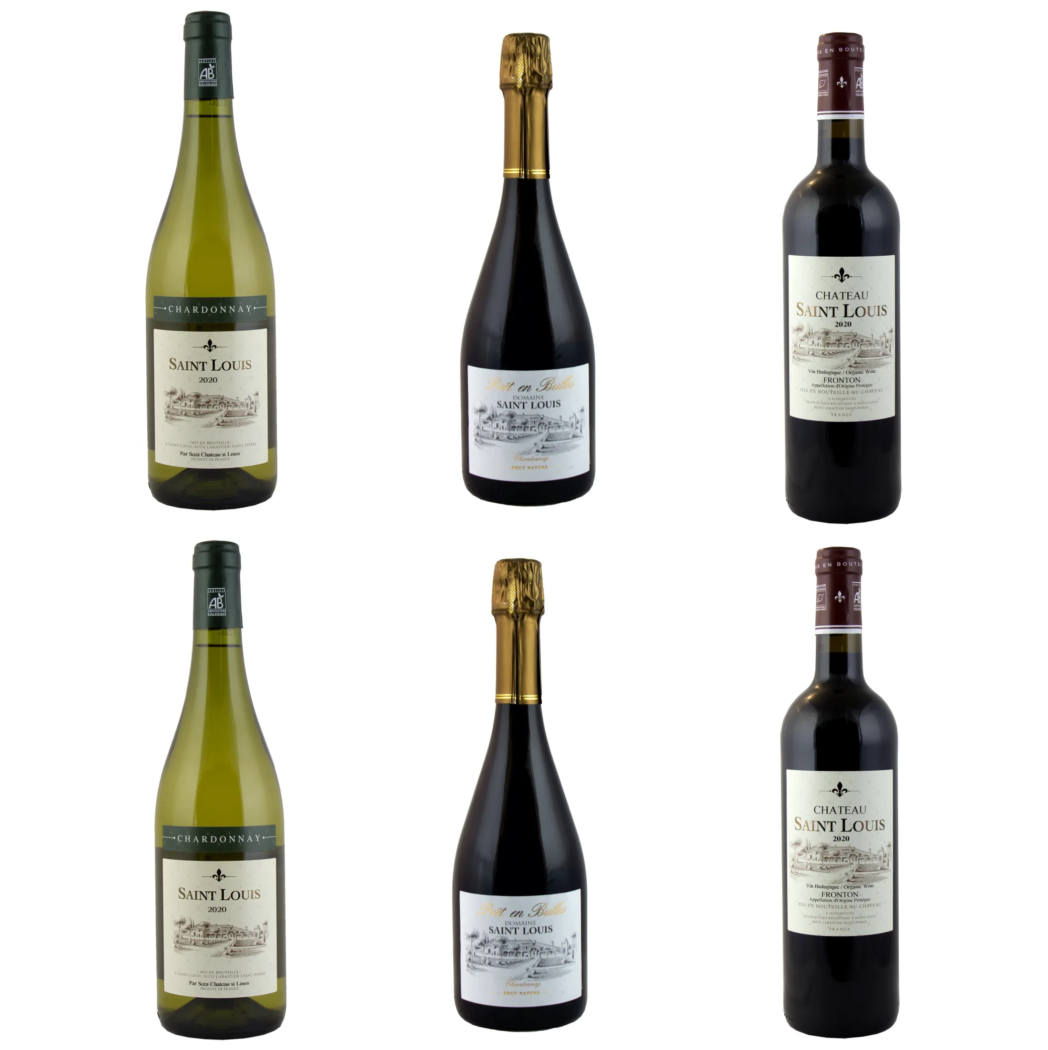 Domaine viticole Château Saint Louis Fronton Venez découvrir nos 6 bouteilles de notre panaché fête TRADITION - 6 vins très différents - régalez-vous